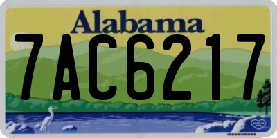 AL license plate 7AC6217