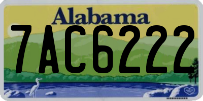 AL license plate 7AC6222
