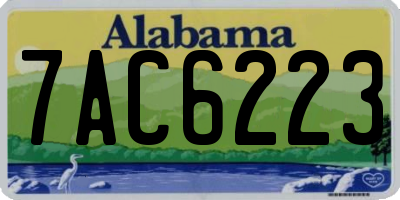 AL license plate 7AC6223