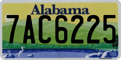 AL license plate 7AC6225