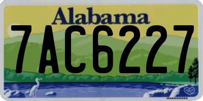 AL license plate 7AC6227