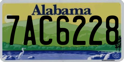 AL license plate 7AC6228