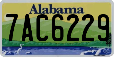 AL license plate 7AC6229