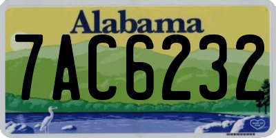 AL license plate 7AC6232
