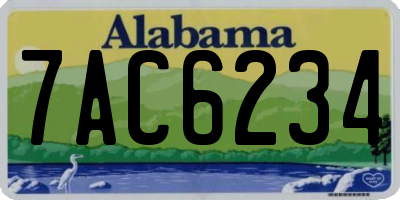 AL license plate 7AC6234