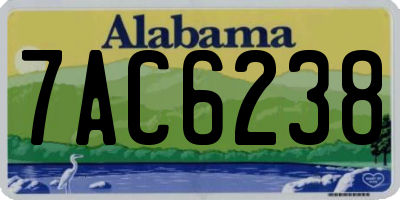 AL license plate 7AC6238