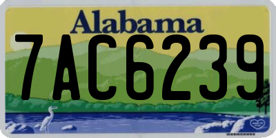 AL license plate 7AC6239