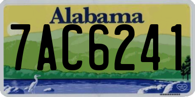 AL license plate 7AC6241