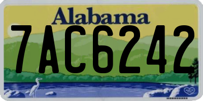 AL license plate 7AC6242