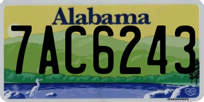 AL license plate 7AC6243