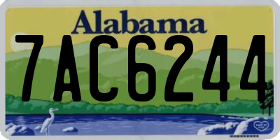 AL license plate 7AC6244