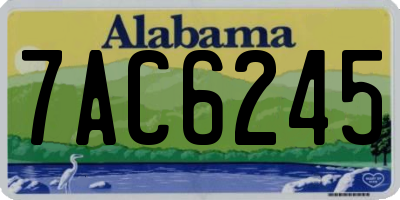 AL license plate 7AC6245