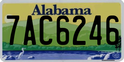 AL license plate 7AC6246