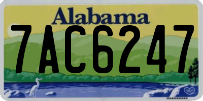 AL license plate 7AC6247