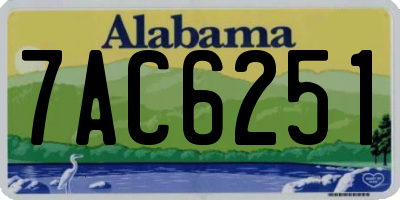 AL license plate 7AC6251