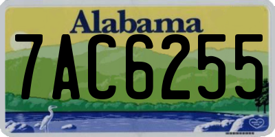 AL license plate 7AC6255