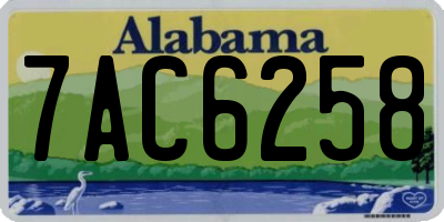 AL license plate 7AC6258