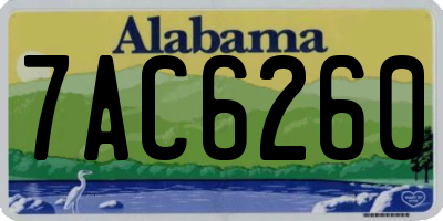 AL license plate 7AC6260