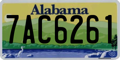 AL license plate 7AC6261