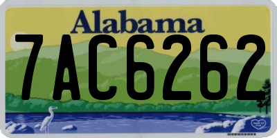 AL license plate 7AC6262