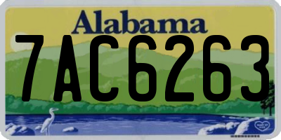 AL license plate 7AC6263