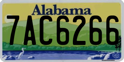 AL license plate 7AC6266