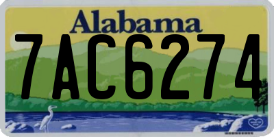 AL license plate 7AC6274