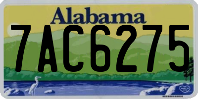 AL license plate 7AC6275