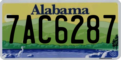 AL license plate 7AC6287