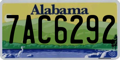 AL license plate 7AC6292