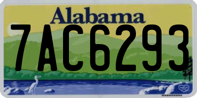 AL license plate 7AC6293