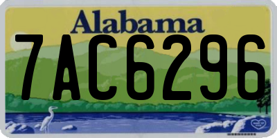 AL license plate 7AC6296