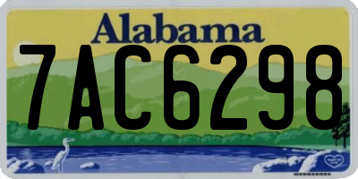 AL license plate 7AC6298