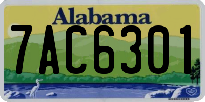 AL license plate 7AC6301