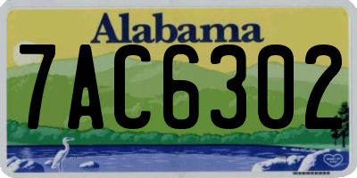 AL license plate 7AC6302
