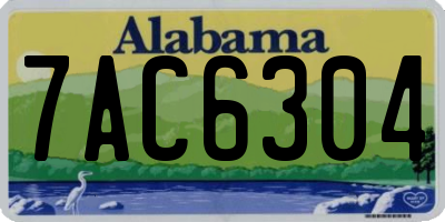 AL license plate 7AC6304