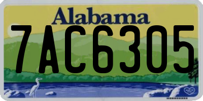 AL license plate 7AC6305