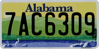 AL license plate 7AC6309