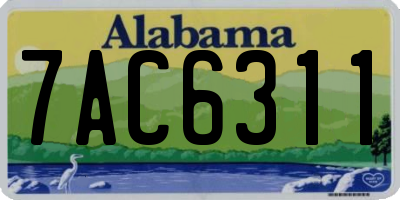 AL license plate 7AC6311