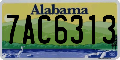 AL license plate 7AC6313