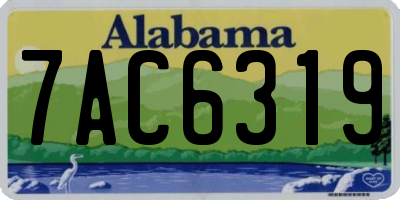 AL license plate 7AC6319