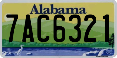 AL license plate 7AC6321