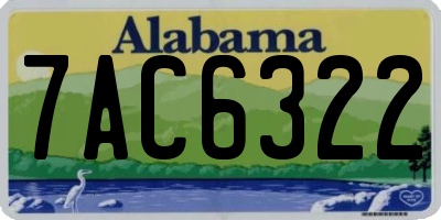 AL license plate 7AC6322