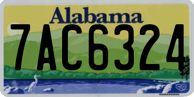 AL license plate 7AC6324