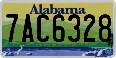 AL license plate 7AC6328