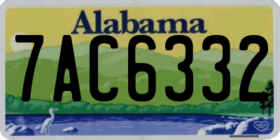 AL license plate 7AC6332