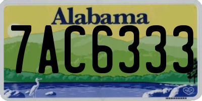 AL license plate 7AC6333