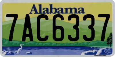 AL license plate 7AC6337