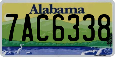 AL license plate 7AC6338