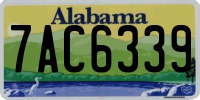 AL license plate 7AC6339